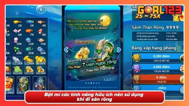 Bắn Cá Rồng Thần GOAL123 Khám Phá Siêu Phẩm Ăn Khách Nhất 2026 2 Nắm trọn 3 tính năng có trong siêu phẩm thần long