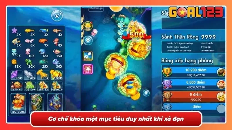 Bắn Cá Rồng Thần GOAL123 Khám Phá Siêu Phẩm Ăn Khách Nhất 2026 3 Tính năng khóa mục tiêu trong siêu phẩm thần long