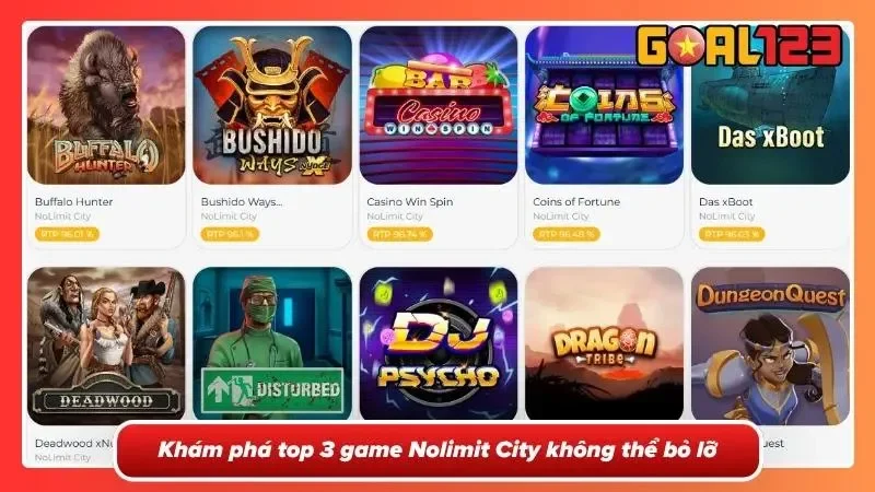 Nolimit City Tại Goal123 – Khám Phá Thế Giới Slot Hấp Dẫn 3 Cùng nhau khám phá các tựa game nolimit tại Goal123