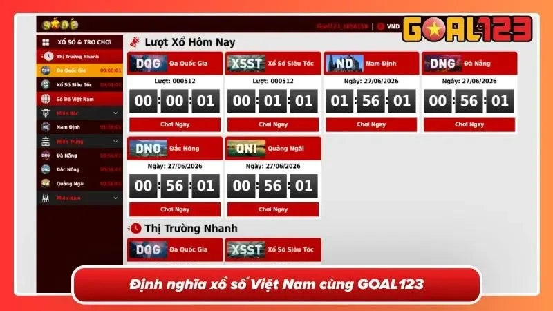 Xổ Số Việt Nam GOAL123 - Cùng Nhà Cái Trải Nghiệm Dự Thưởng 1 Xổ số Việt Nam đa thể loại tại GOAL123
